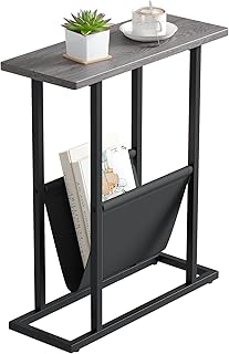 Yousung retro petite table d'appoint étroite et fine avec support de rangement, table de canapé avec structure en métal, gris. DIAYTAR COTE D'IVOIRE, leader des boutiques en ligne en Côte d'Ivoire, propose une large sélection de produits allant de l'électronique à la mode, en passant par les produits d'entretien et les articles de maison. Les clients bénéficient d'une garantie de satisfaction et d'un service client de haute qualité, ce qui leur permet de faire leurs achats avec confiance. La boutique en ligne DIAYTAR COTE D'IVOIRE est donc l'endroit idéal pour faire vos achats en ligne.