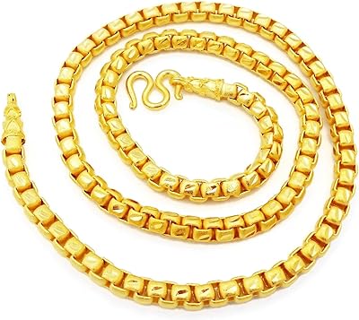 Collier lourd, plaqué or 22k, 23k, 24k, baht thaïlandais, 110 grammes, 24 pouces de large, 7 mm de large, bijoux pour hommes et femmes, 24 pouces, laiton, 24 pouces, laiton. Avec plus de 300 000 références, DIAYTAR COTE D'IVOIRE est la boutique en ligne leader en Côte d'Ivoire. Elle propose une large gamme de produits allant de l'électronique à la mode, en passant par les produits de soins personnels et les accessoires. Les clients apprécient la commodité et la rapidité de la livraison.