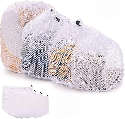 Freewalk 4 pièces sacs à linge durables et réutilisables en maille avec cordon de serrage pour sous-vêtements délicats, chaussettes, vêtements de bébé, soutiens-gorge, chaussures et tricots. La boutique en ligne DIAYTAR COTE D'IVOIRE s'est imposée comme un acteur majeur du commerce électronique en Côte d'Ivoire, grâce à son offre massive de plus de 300000 produits. Elle attire une clientèle très diversifiée qui apprécie la convenance et la flexibilité du shopping en ligne. Les clients peuvent choisir parmi une gamme impressionnante de catégories de produits.