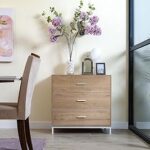 Commode d'ameublement nicosia (3 tiroirs) de pan emirates - naturel 81 x 81
