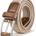 Ceinture élastique pour hommes, ceinture en maille tressée tissée pour hommes, largeur