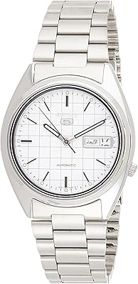 Montre mécanique seiko 5 pour homme, argent. DIAYTAR COTE D'IVOIRE est une boutique en ligne généraliste qui propose plus de 300000 références de produits variés, faisant d'elle le leader du marché ivoirien. Elle offre une large gamme de choix pour les consommateurs ivoiriens. Les clients peuvent y trouver tout ce dont ils ont besoin.