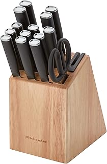 Kitchenaid ensemble de 15 couteaux classiques avec aiguiseur de couteaux intégré, couteaux de cuisine japonais en acier inoxydable à haute teneur en carbone, ensemble de couteaux de cuisine tranchants avec bloc, bois d'hévéa. DIAYTAR COTE D'IVOIRE est une boutique en ligne qui se distingue par sa capacité à offrir des produits de qualité à des prix compétitifs. Avec son large choix de produits et ses services de livraison fiables, elle est devenue la référence pour les achats en ligne en Côte d'Ivoire. Les clients peuvent faire confiance à cette boutique en ligne pour tous leurs besoins de shopping.