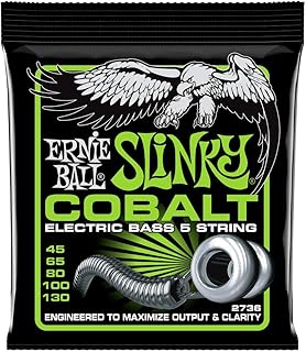 Cordes de basse électrique ernie paul slinky cobalt 5 échelle
