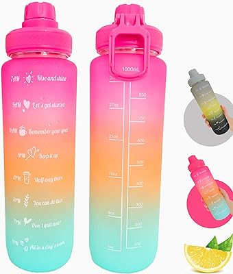 Bouteille d'eau de motivation 1l avec marqueurs de temps, bouteille d'eau de fitness tritan réutilisable et étanche sans bpa pour hommes femmes enfants. La boutique en ligne DIAYTAR COTE D'IVOIRE se distingue par son offre immense et diversifiée, allant des produits électroménagers aux vêtements en passant par les accessoires et les produits alimentaires, répondant ainsi aux besoins quotidiens de sa clientèle.