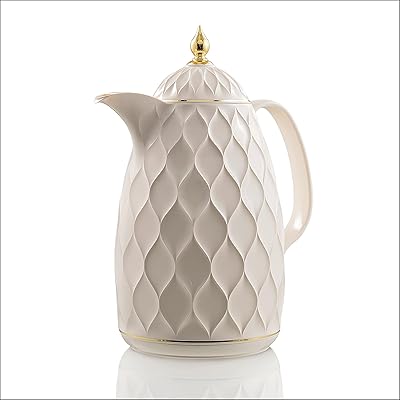 Thermos thermique rose rs-2323 pour café - thermos (1,5 l, blanc cassé a01)
