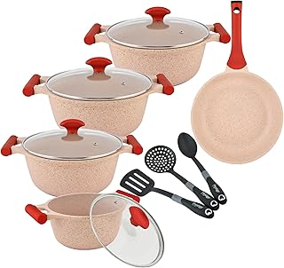 Batterie de cuisine en granit prestige 12 pièces en fonte d'aluminium antiadhésive avec base antiadhésive en aluminium pour induction | casserole en granit | poêle à frire en granit - rose. DIAYTAR COTE D'IVOIRE, la boutique en ligne généraliste de référence en Côte d'Ivoire, propose une gamme immense de plus de 300 000 références pour répondre à tous les besoins de ses clients. Leader du marché, DIAYTAR COTE D'IVOIRE se distingue par sa qualité de service et sa fiabilité. Elle offre une expérience d'achat unique et personnalisée.