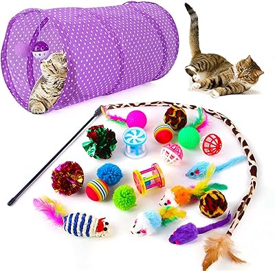 S2c 21 pièces accessoires de jouets interactifs pour chats - accessoires pour chats