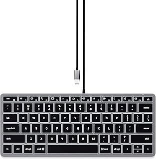 Clavier rétroéclairé filaire fin satishi w1 - touches lumineuses et connectivité usb-c
