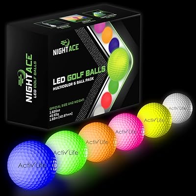 Balles de golf à led super lumineuses active life qui brillent dans le noir