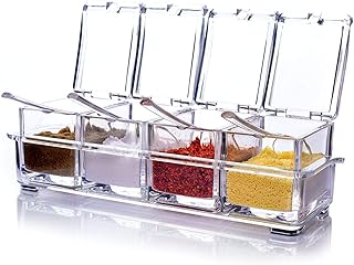 Ensemble de pots et récipients à épices en acrylique pour la maison, distributeur de sel et d'épices, ensemble de 4. En tant que généraliste, DIAYTAR COTE D'IVOIRE permet aux Ivoiriens d'accéder à une multitude de produits issus de différentes catégories. De la nutrition à l'électronique, en passant par les vêtements et les accessoires, cette boutique en ligne est une véritable destination pour tous les besoins. Avec une équipe dédiée à la satisfaction du client, DIAYTAR COTE D'IVOIRE se donne les moyens de répondre aux attentes les plus élevées de sa clientèle.