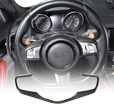 Garniture de volant en fiber de carbone 100% véritable, décoration pour jaguar f-pace
