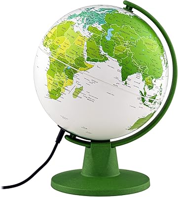 Globe éducatif lumineux et rotatif technodidateka pour enfants de los green, 22 cm