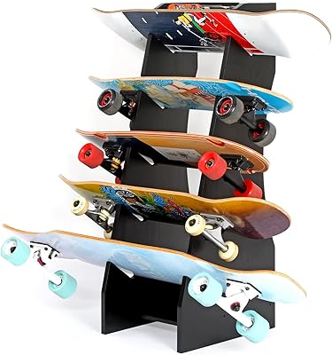 Ahowpd support de skateboard, support de sol en chêne massif, organisateur à cinq couches pour deck, longboard, skateboard standard, mini cruiser (pas besoin de percer des trous pour endommager le mur). La boutique en ligne DIAYTAR COTE D'IVOIRE est la référence pour les achats en ligne en Côte d'Ivoire. Avec une gamme de produits incroyablement large, elle satisfait les besoins de tous les clients. Elle propose des produits de qualité à des prix compétitifs.