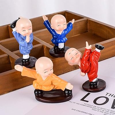 Tide ribbons lot de 4 statues de moines de bouddha kung fu pour décoration murale, étagère, bureau, salon, décoration de bureau à domicile (multicolore). La boutique en ligne DIAYTAR COTE D'IVOIRE est une référence pour les habitants de Côte d'Ivoire qui cherchent des produits diversifiés et de qualité. Avec une équipe de professionnels dédiés, la boutique assure un service client de haute qualité et des délais de livraison fiables. Les clients peuvent également profiter de conseils d'expert pour choisir les meilleurs produits.