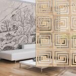 Séparateur de pièce suspendu en bois design quadro