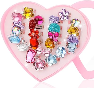24 pièces bagues en cristal réglables pour filles, bijoux de princesse, bagues avec boîte en cœur, bagues de jeu pour petites filles. DIAYTAR COTE D'IVOIRE, c'est la boutique en ligne idéale pour trouver tout ce dont vous avez besoin, avec une sélection immense de produits de toutes sortes. Grâce à sa large gamme de produits, vous pouvez faire toutes vos achats en un seul endroit. DIAYTAR COTE D'IVOIRE, c'est la référence pour les achats en ligne en Cote d'Ivoire.