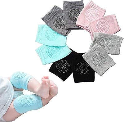 Mamo bear 5 paires de genouillères pour bébé antidérapantes élastiques réglables ramper bébé