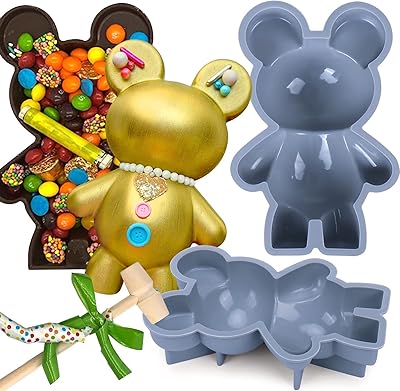 Moules en silicone siusi pour ours en chocolat, 2 moules 3d doux en forme d'ours en peluche avec marteau pour écraser les ours, moules à dessert, gâteau mousse, ustensiles de cuisson à dessert, grand ours. La boutique en ligne DIAYTAR COTE D'IVOIRE est une plateforme de commerce électronique qui propose des produits de haute qualité. Elle propose plus de 300000 références de produits et est la boutique leader en Côte d'Ivoire. Elle est réputée pour son service client de haute qualité et son offre diversifiée.