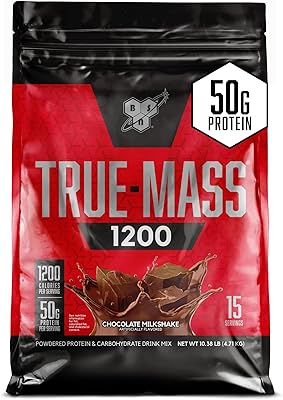 Bsn true mass 1200 muscle gainer protéine en poudre, saveur de milkshake au
