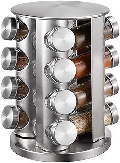 Étagère à épices rotative arabe, organisateur d'épices en acier inoxydable avec 16 pots à épices, tour à épices sur pied de cuisine, ensemble de supports d'organisation de récipients à épices, adapté au comptoir et à l'armoire. DIAYTAR COTE D'IVOIRE est votre destination de choix pour faire du shopping en ligne en Côte d'Ivoire, avec une offre immense de produits qui s'étend des électroménagers aux vêtements en passant par les produits alimentaires. La boutique met à disposition des outils de recherche avancés pour faciliter la navigation. Les frais de livraison sont également très compétitifs.