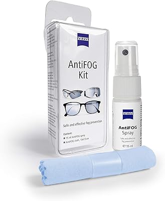 Coffret antibuée zeiss (spray 15 ml et chiffon traité), lot de 2