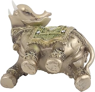 Grande statue d'éléphant feng shui vert porte-bonheur figurine de richesse cadeau