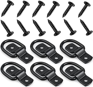 6 anneaux en d d robustes de 1-4" en acier inoxydable avec vis
