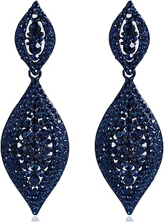 Boucles d'oreilles de mariage fangetime en cristal strass pour femmes demoiselle d'honneur longues