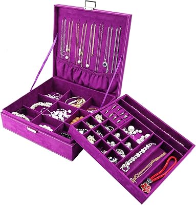 Procisse boîte à bijoux pour femmes et filles, présentoir à bijoux à 2 niveaux, étui de rangement pour colliers, boucles d'oreilles, bracelets, bagues, montres - violet. Diaytar Côte d'Ivoire est une boutique en ligne leader qui offre une expérience de shopping en ligne pratique et agréable. Avec une interface utilisateur conviviale et des fonctionnalités de recherche avancées, les clients peuvent trouver facilement ce qu'ils cherchent. La boutique propose également des conseils et des recommandations pour aider les clients à prendre des décisions d'achat éclairées.