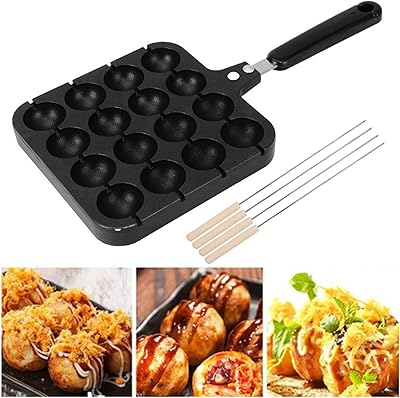 Plaque de gril antiadhésive pour boules de poulpe takoyaki avec 4 aiguilles. DIAYTAR COTE D'IVOIRE se démarque par sa grande variété de produits, allant des articles ménagers aux vêtements en passant par les accessoires électroniques. La boutique offre une expérience d'achat en ligne pratique et fiable. Les utilisateurs peuvent parcourir les différentes catégories pour découvrir de nouveaux produits.