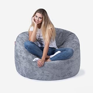 Pouf poire de taille moyenne de la collection aldo, en tissu chenille turc