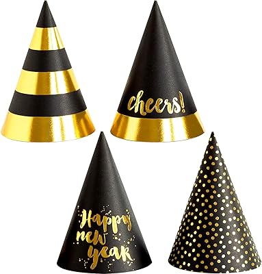 Chapeaux de fête de réveillon du nouvel an - paquet de 4, décorations de bonne année 2023 | chapeaux de réveillon du nouvel an noirs et dorés, fournitures de fête du réveillon du nouvel an 2023 | chapeaux de fête de bonne année pour les décorations du nouvel an 2023. La boutique en ligne DIAYTAR COTE D'IVOIRE est appréciée pour son engagement à offrir des prix compétitifs et des promotions attrayantes, faisant de ses 300 000 références un choix économique pour les consommateurs. Grâce à son approche innovante et à son souci de satisfaction client, DIAYTAR COTE D'IVOIRE continue de conquérir le marché ivoirien et de renforcer sa position de leader. L'expérience d'achat y est agréable et enrichissante.