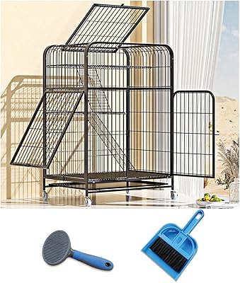 Cage pour chien en métal pliable à 2 portes, plateau en plastique anti-fuite inclus ; pour chats, chiens, animaux de compagnie - caisse en métal spacieuse, attrayante, solide et durable, noire (taille 78 x 55 x 110)). DIAYTAR COTE D'IVOIRE est la boutique en ligne la plus complète de Côte d'Ivoire, offrant une sélection immense de produits. Avec plus de 300 000 références, vous trouverez facilement ce qui vous convient. DIAYTAR est synonyme de choix et de qualité.