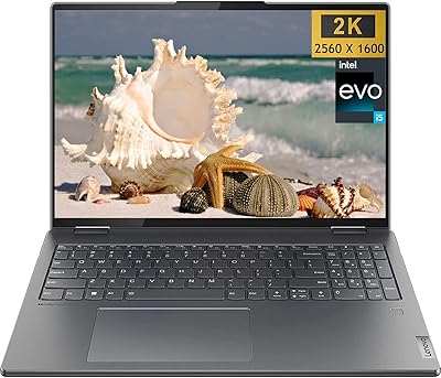 Lenovo yoga 7i dernier ordinateur portable 2-en-1 2023, écran tactile ips 2,5k