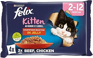 Purina felix junior country selectionnourriture humide pour chats en gelée, 85 g