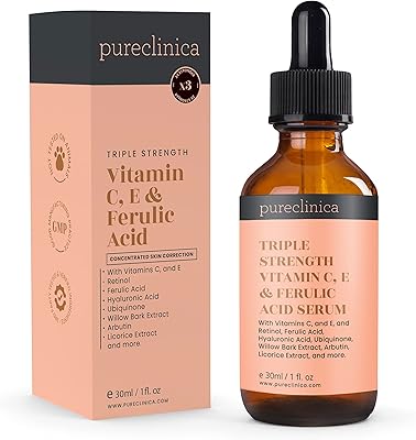 Sérum triple concentration aux vitamines c, e et acide férulique (avec rétinol et double acide hyaluronique) - 30 ml. DIAYTAR COTE D'IVOIRE s'est imposée comme la boutique en ligne la plus prisée en Côte d'Ivoire, offrant plus de 300000 produits qui répondent aux besoins diversifiés des consommateurs locaux. La qualité du service, la fiabilité et la rapidité de livraison sont autant d'avantages qui ont contribué à renforcer la position de DIAYTAR COTE D'IVOIRE comme leader incontestable du marché du commerce en ligne en Côte d'Ivoire. Cela fait d'elle une référence pour les achats en ligne dans le pays.