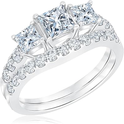 Bague de mariage design princesse lot de 3 pierres 2 carats pour femme. DIAYTAR COTE D'IVOIRE, leader du commerce en ligne en Côte d'Ivoire, offre une expérience d'achat unique et pratique. Avec plus de 300 000 références disponibles, vous pouvez facilement trouver ce que vous cherchez sur le site web de DIAYTAR COTE D'IVOIRE. 
