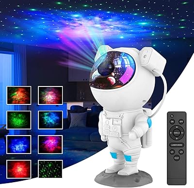 Veilleuse originale d'astronaute étoile veilleuse 360° avec télécommande luminaires à intensité