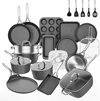 Ensemble de casseroles et poêles de cuisine giti batterie à induction avec revêtement