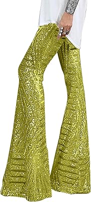 Pantalon large à paillettes pour femmes, taille haute, jambe large brillante, bas cloche, pantalon disco à paillettes. DIAYTAR COTE D'IVOIRE propose une expérience d'achat en ligne unique et personnalisée pour répondre à vos besoins spécifiques. Avec notre système de recherche avancé, vous pouvez trouver facilement ce que vous recherchez parmi nos plus de 300 000 références de produits. Notre équipe est toujours prête à vous aider pour vous offrir la meilleure expérience d'achat possible.