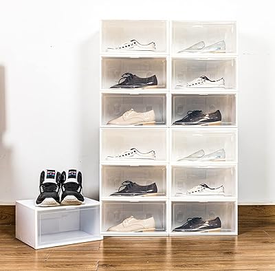 Boîtes de rangement de chaussures bolasie, conteneurs de rangement de chaussures avec couvercles