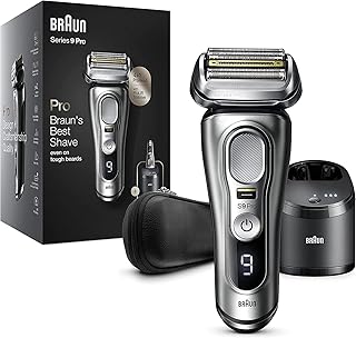 Rasoir électrique braun series 9 pro avec tête 4+1, tondeuse prolift, centre smartcare