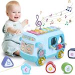 Jouet musical baby bus, cadeaux éducatifs interactifs pour la petite enfance, jouets d'activité