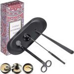 Kit d'accessoires pour bougies 4 en 1, coupe-mèche de bougie, éteignoir de bougie