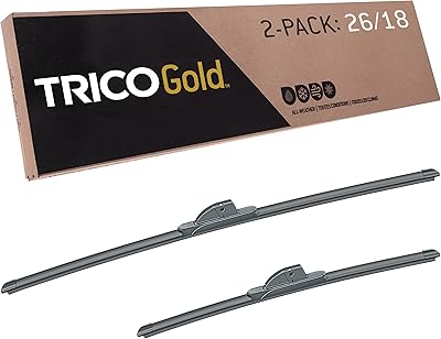 Ensemble de balais d'essuie-glace tricho gold®, tailles 26 et 18 pouces (18-2618), facile