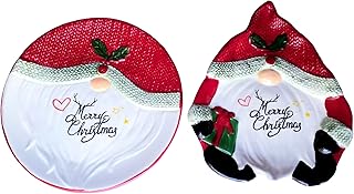 2pcs assiettes de noël en céramique – 8'' et 85''