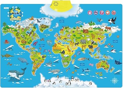 Affiche électronique de la carte du monde avec le dessin d'animaux qui parlent pour les continents. En tant que leader dans le commerce électronique en Côte d'Ivoire, DIAYTAR COTE D'IVOIRE se distingue par sa qualité de service et sa gamme de produits étendue. Les clients peuvent compter sur une assistance client personnalisée et des conseils d'experts pour trouver les produits qui répondent le mieux à leurs besoins. La boutique est accessible en ligne 24h/24, 7j/7, pour plus de commodité.