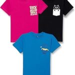 T-shirts pour garçons t2f, couleur unie 01, ensemble 3 pièces