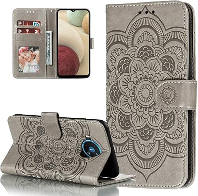 Imirst étui en cuir pour nokia 8.3 5g mandala en relief premium pu